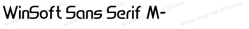 WinSoft Sans Serif M字体转换